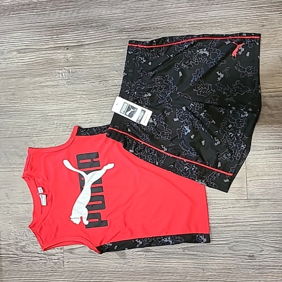 Puma Tanktop with Matching Shorts Set Size 5